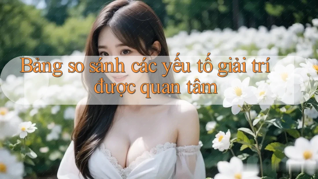 Bảng so sánh các yếu tố giải trí được quan tâm Bảng so sánh các yếu tố giải trí được quan tâm