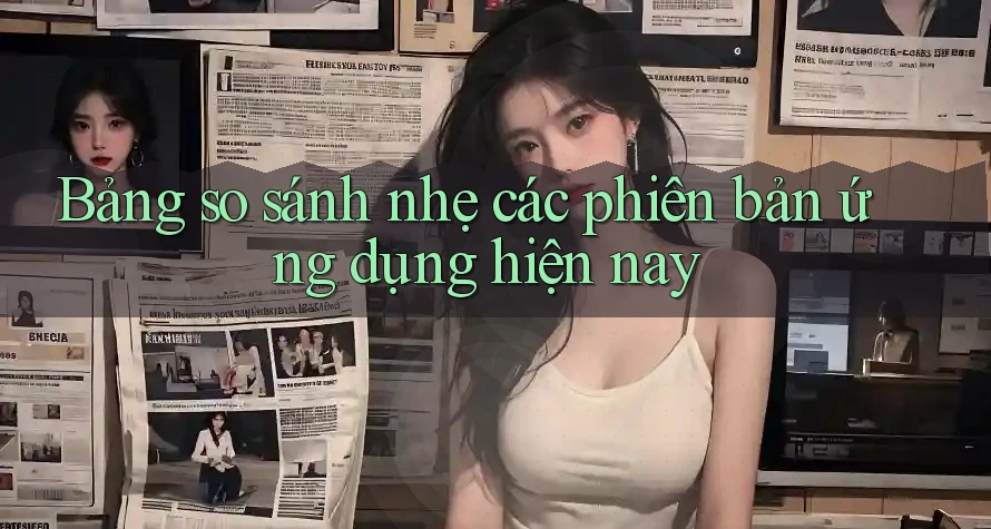 Bảng so sánh nhẹ các phiên bản ứng dụng hiện nay Bảng so sánh nhẹ các phiên bản ứng dụng hiện nay