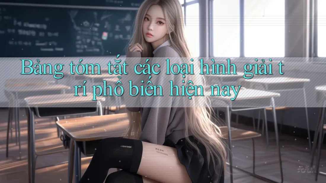 Bảng tóm tắt các loại hình giải trí phổ biến hiện nay