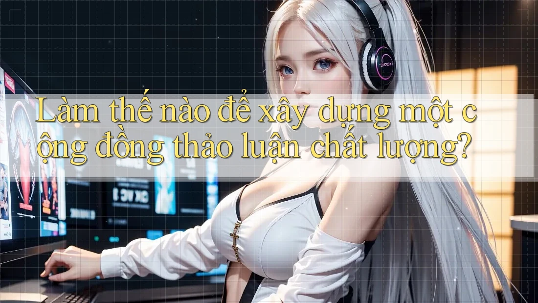 Làm thế nào để xây dựng một cộng đồng thảo luận chất lượng? Làm thế nào để xây dựng một cộng đồng thảo luận chất lượng?