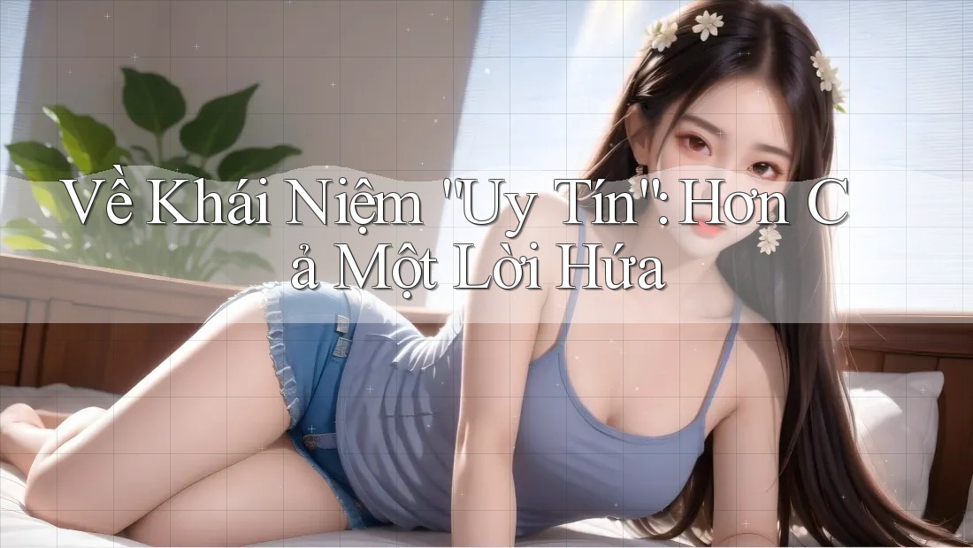 Về Khái Niệm “Uy Tín”: Hơn Cả Một Lời Hứa